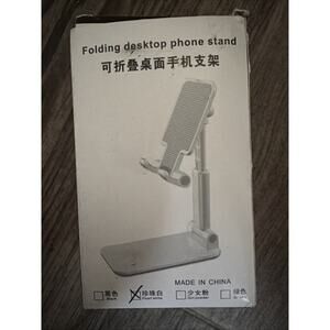 Folding Desktop Phone Stand In Pearl White New In Box
